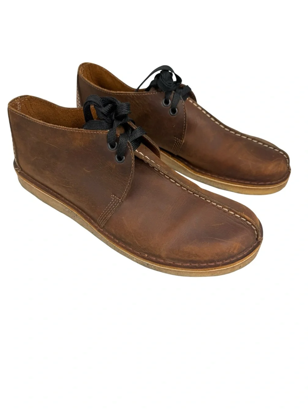 Clarks Desert Trek shoes leather crepe soles size 12